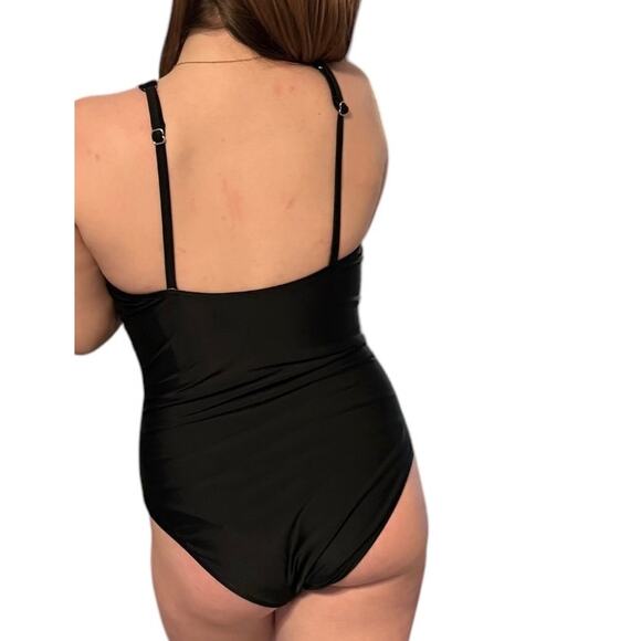 NEW Cupshe SWIMSUIT Women's LG 1PC Bathing Suit Tummy Control Mesh Adj. Straps - Picture 4 of 15